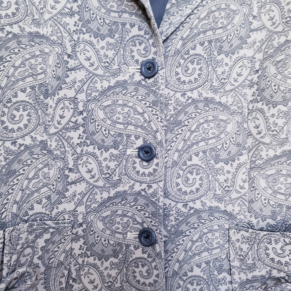 💟🤍T. Milano gray paisley print blazer Sz14 - Picture 8 of 9